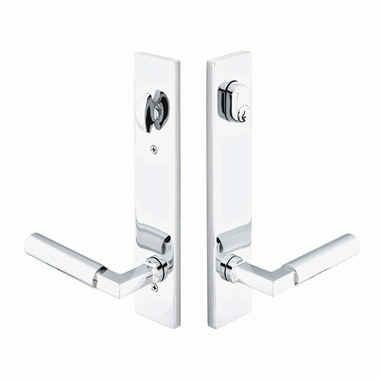 EMTEK Solid Brass Modern Keyed Style Multi Point Lock Trim (Polished Chrome Finish)