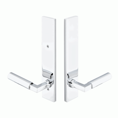 EMTEK Solid Brass Modern Style Dummy Pair Multi Point Lock Trim (Polished Chrome Finish)