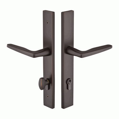 EMTEK Solid Brass Modern Style Euro Keyed Multi Point Lock Trim (Oil Rubbed Bronze Finish)