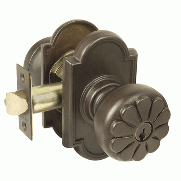 EMTEK Emtek Solid Brass Petal Key In Door Knob with #11 Rosette