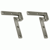 DELTANA 3 7/8 x 5/8 x 1 5/8 Inch Solid Brass Pivot Hinge (Antique Nickel Finish)