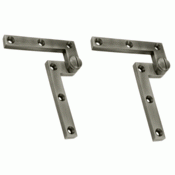 DELTANA 4 3/8 x 5/8 x 1 7/8 Inch Solid Brass Pivot Hinge (Antique Nickel Finish)