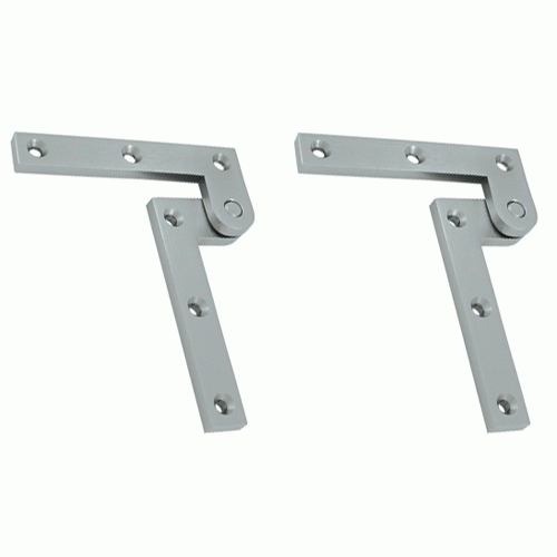 DELTANA 3 7/8 x 5/8 x 1 5/8 Inch Solid Brass Pivot Hinge Brushed Chrome Finish