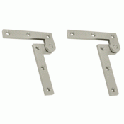 DELTANA 3 7/8 x 5/8 x 1 5/8 Inch Solid Brass Pivot Hinge Brushed Nickel Finish