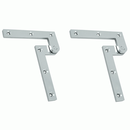 4 3/8 x 5/8 x 1 7/8 Inch Solid Brass Pivot Hinge (Chrome Finish) DELTANA