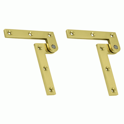 DELTANA 3 7/8 x 5/8 x 1 5/8 Inch Solid Brass Pivot Hinge (Polished Brass Finish)