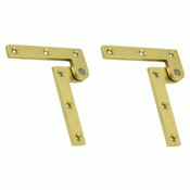 DELTANA 3 7/8 x 5/8 x 1 5/8 Inch Solid Brass Pivot Hinge (Polished Brass Finish)