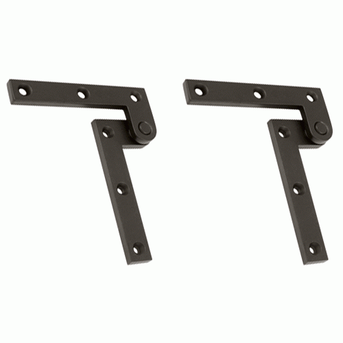 DELTANA 3 7/8 x 5/8 x 1 5/8 Inch Solid Brass Pivot Hinge (Oil Rubbed Bronze Finish)