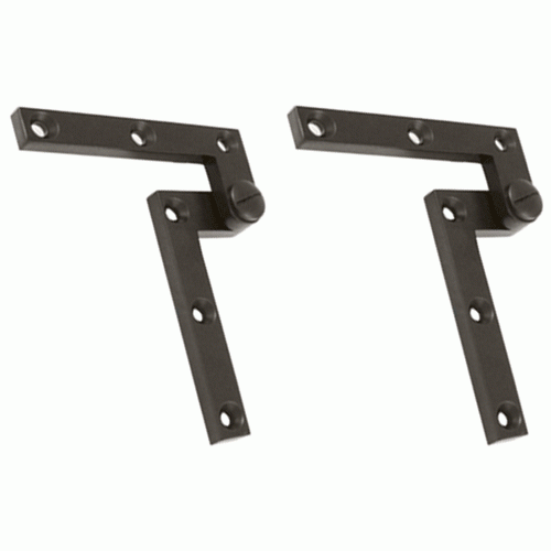 DELTANA 4 3/8 x 5/8 x 1 7/8 Inch Solid Brass Pivot Hinge (Oil Rubbed Bronze Finish)