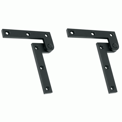 DELTANA 3 7/8 x 5/8 x 1 5/8 Inch Solid Brass Pivot Hinge (Paint Black Finish)