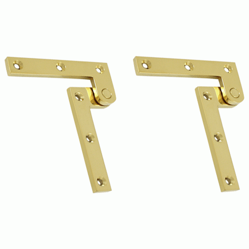 DELTANA 3 7/8 x 5/8 x 1 5/8 Inch Solid Brass Pivot Hinge (PVD Finish)