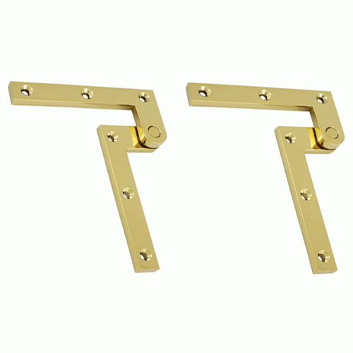 4 3/8 x 5/8 x 1 7/8 Inch Solid Brass Pivot Hinge (PVD Finish) DELTANA