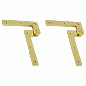 DELTANA 4 3/8 x 5/8 x 1 7/8 Inch Solid Brass Pivot Hinge (PVD Finish)