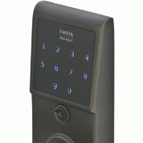 EMTEK Emtek E4020 Door Hardware EMTouch Brass Keypad Handle Set (Oil Rubbed Bronze Finish)