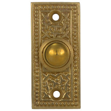 COPPER MOUNTAIN HARDWARE Solid Brass Rice Pattern Door Bell (Polished Brass Finish)