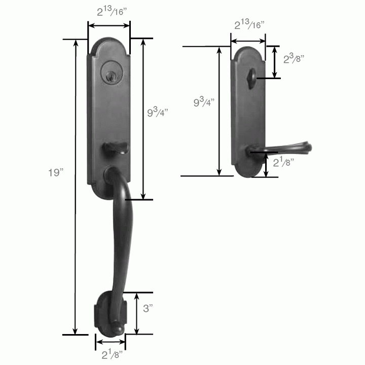 EMTEK Solid Brass Richmond Style Entryway Set (Oil Rubbed Bronze Finish)