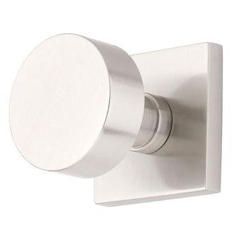 EMTEK Emtek Solid Brass Round Door Knob Set With Square Rosette