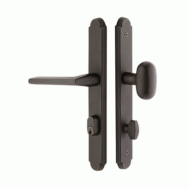 EMTEK Sandcast Arched Style Stretto Dummy Pair Entryway Set (Oil Rubbed Bronze Finish)