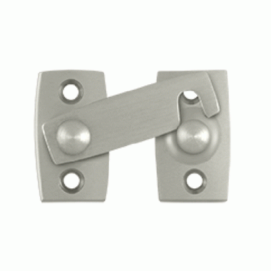 DELTANA 1 3/8 Inch Solid Brass Shutter Bar Door Latch (Brushed Nickel Finish)