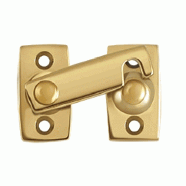 DELTANA 1 3/8 Inch Solid Brass Shutter Bar Door Latch (PVD Finish)