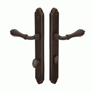 EMTEK Solid Brass Tuscany Keyed Style Multi Point Lock Trim (Medium Bronze Finish)