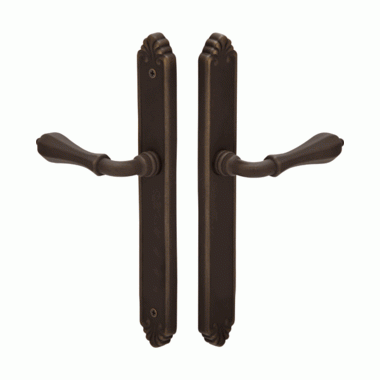 EMTEK Solid Brass Tuscany Style Dummy Pair Multi Point Lock Trim (Medium Bronze Finish)