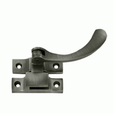 DELTANA 4 1/2 Inch Solid Brass Window Lock Casement Fastener (Antique Nickel Finish)