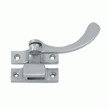 DELTANA 4 1/2 Inch Solid Brass Window Lock Casement Fastener (Brushed Chrome Finish)