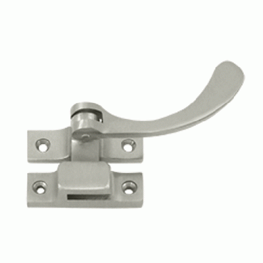 DELTANA 4 1/2 Inch Solid Brass Window Lock Casement Fastener (Brushed Nickel Finish)