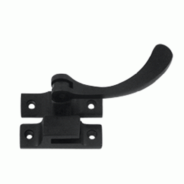 DELTANA 4 1/2 Inch Solid Brass Window Lock Casement Fastener (Matte Black)