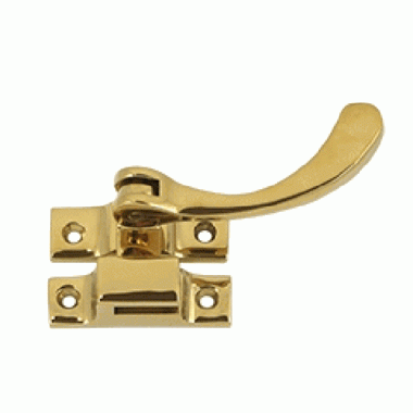 DELTANA 4 1/2 Inch Solid Brass Window Lock Casement Fastener (PVD Finish)