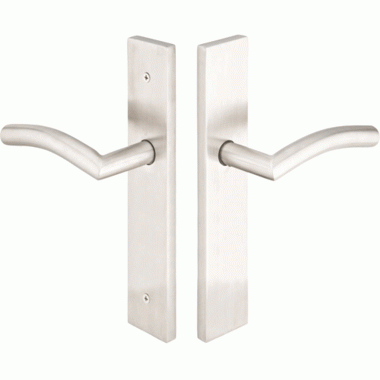 EMTEK Stainless Steel Dummy Pair Multi Point Lock Trim (Brushed Stainless Steel Finish)