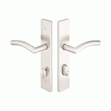 EMTEK Stainless Steel Keyed Style Multi Point Lock Trim (Brushed Stainless Steel Finish)