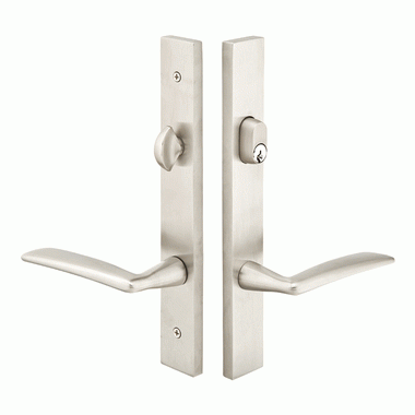 EMTEK Stainless Steel Keyed Style Multi Point Lock Trim (Brushed Stainless Steel Finish)