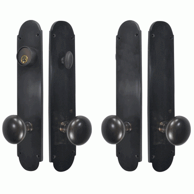 COPPER MOUNTAIN HARDWARE Traditional Oval Single-Door Deadbolt Entryway Set (Oil Rubbed Bronze Finish)