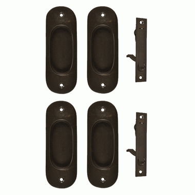 COPPER MOUNTAIN HARDWARE Traditional Oval Pattern Double Pocket Passage Style Door Set (Oil Rubbed Bronze)