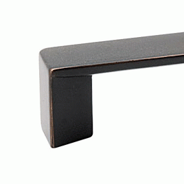 EMTEK 3 1/2 Inch Overall (3 Inch c-c) Brass Trinity Pull (Oil Rubbed Bronze Finish)