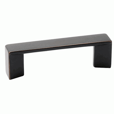 EMTEK 6 1/2 Inch Overall (6 Inch c-c) Brass Trinity Pull (Oil Rubbed Bronze Finish)