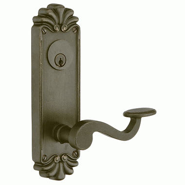 EMTEK Tuscany #16 Keyed Style Passage Entryway Set (Medium Bronze Finish)