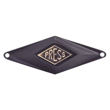 COPPER MOUNTAIN HARDWARE 3 1/4 Inch Solid Brass Art Deco Diamond Doorbell (Oil Rubbed Bronze Finish)