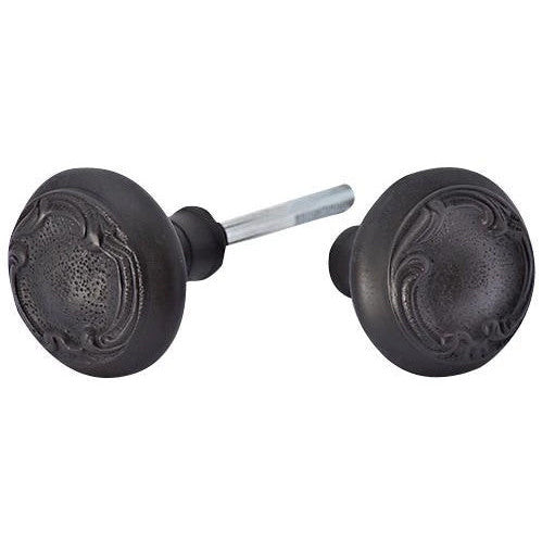 COPPER MOUNTAIN HARDWARE Solid Brass Lafayette Swirl Spare Door Knob Set (Oil Rubbed Bronze)