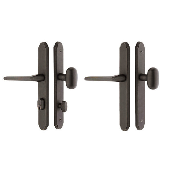 EMTEK Sandcast Arched Style Stretto Dummy Pair Entryway Set (Oil Rubbed Bronze Finish)