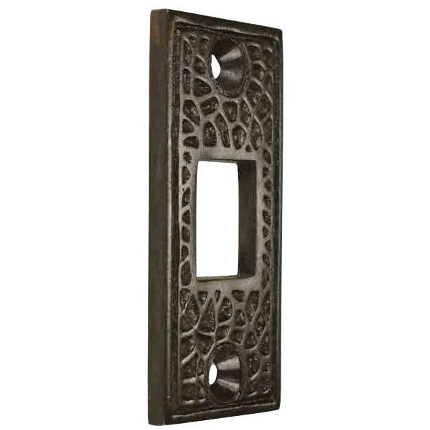 COPPER MOUNTAIN HARDWARE Solid Brass Craftsman Pocket Door Strike Plate (Oil Rubbed Bronze Finish)