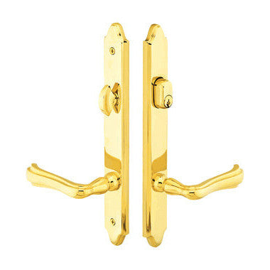 EMTEK Solid Brass Concord Keyed Style Multi Point Lock Trim (Polished Brass Finish)