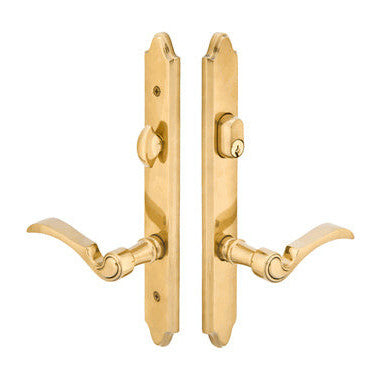 EMTEK Solid Brass Concord Keyed Style Multi Point Lock Trim (Antique Brass Finish)