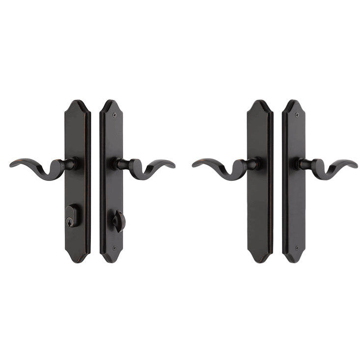 EMTEK Solid Brass Concord Style Stretto Passage Entryway Set (Oil Rubbed Bronze Finish)