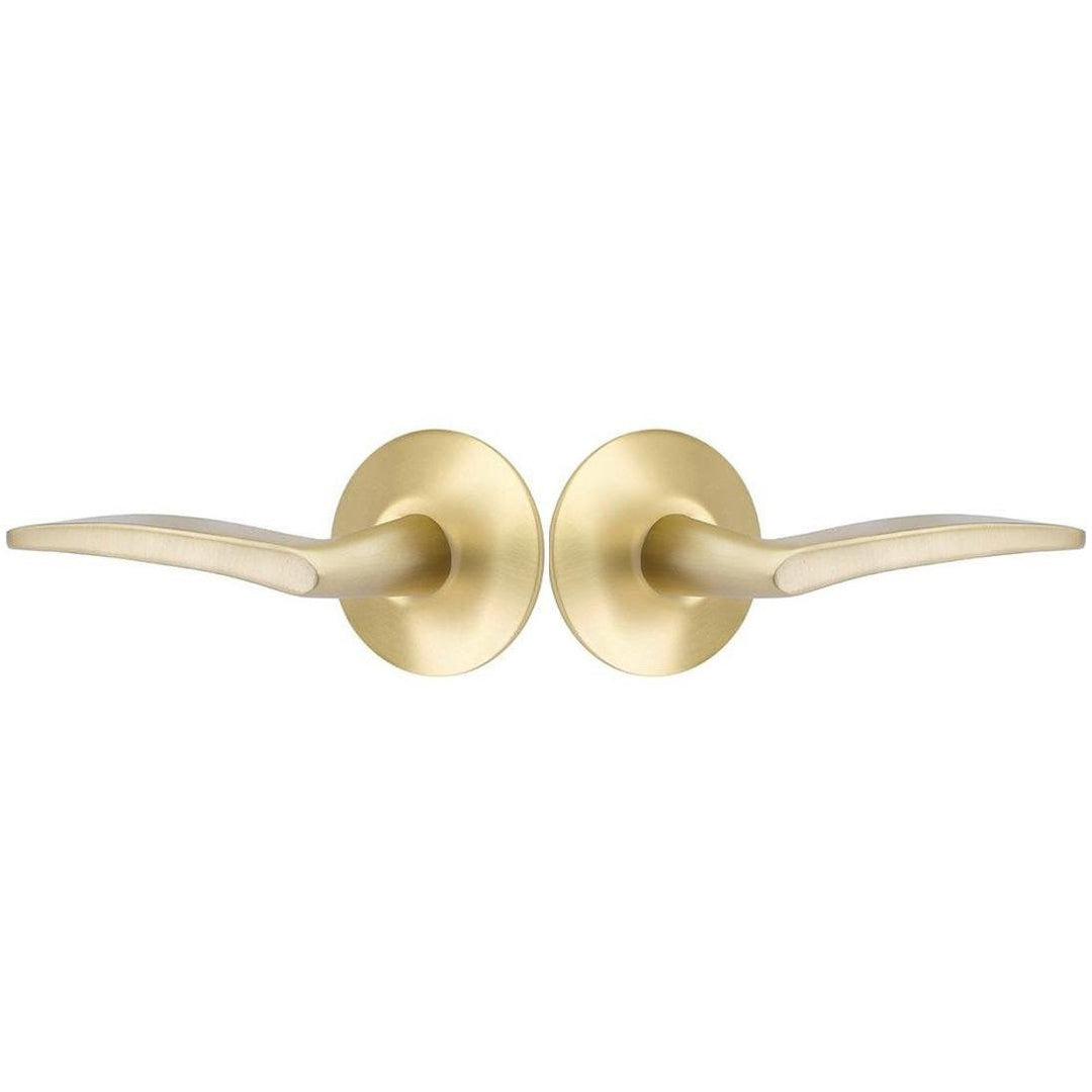 EMTEK Emtek Solid Brass Poseidon Lever With Modern Rosette(Several Finishes)