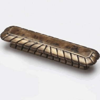 SCHAUB 1 1/4 Inch (3 Inch c-c) Tiger Penshell Cabinet Pull (Estate Dover Finish)