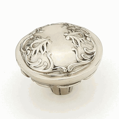 SCHAUB 1 1/4 Inch Cantata Round Knob (White Bronze Finish)