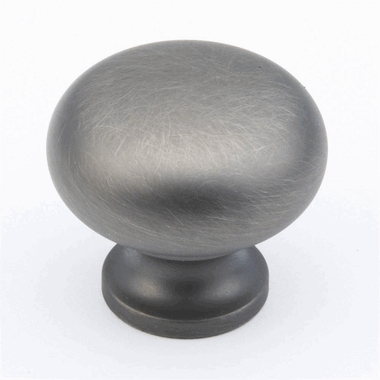 SCHAUB 1 1/4 Inch Country Style Round Knob (Antique Nickel Finish)